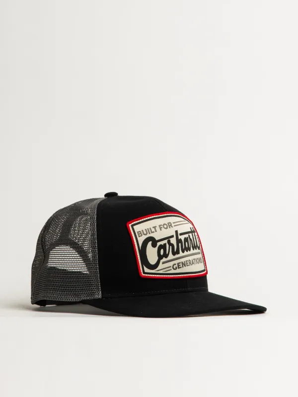 CARHARTT CANVAS MESH BACK BUILT PATCH CAP - BLACK sold by Blackwell