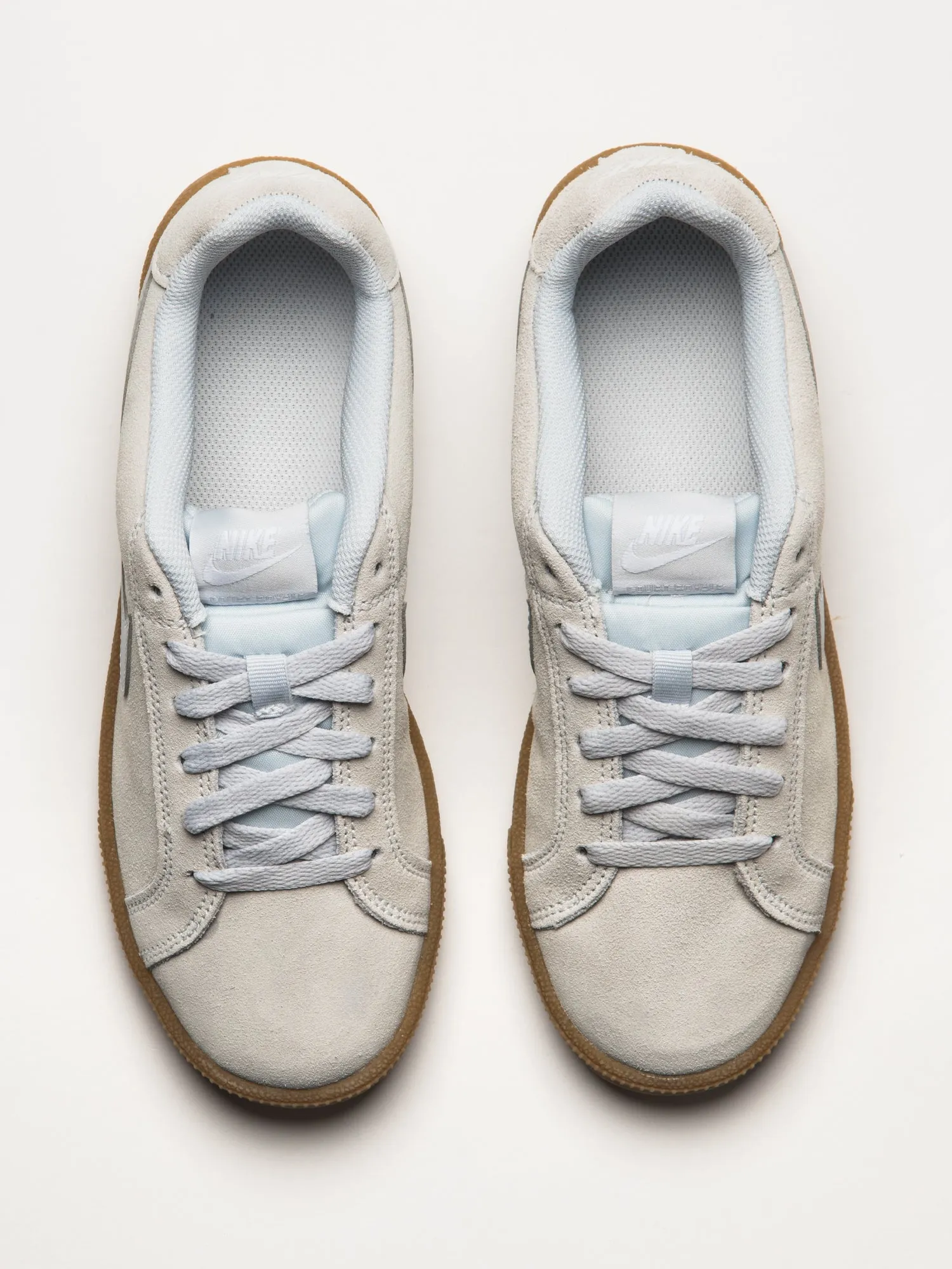 WOMENS NIKE COURT ROYALE SUEDE SNEAKERS - PLATINUM sold by Blackwell product image thumbnail 4