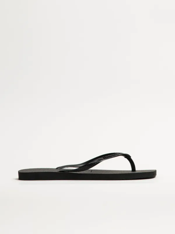 WOMENS HAVAIANAS SLIM SQUARE - BLACK sold by Blackwell