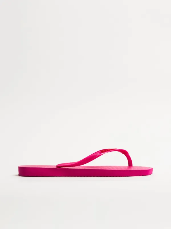 WOMENS HAVAIANAS SLIM SQUARE LOGO POP UP - ROSE sold by Blackwell