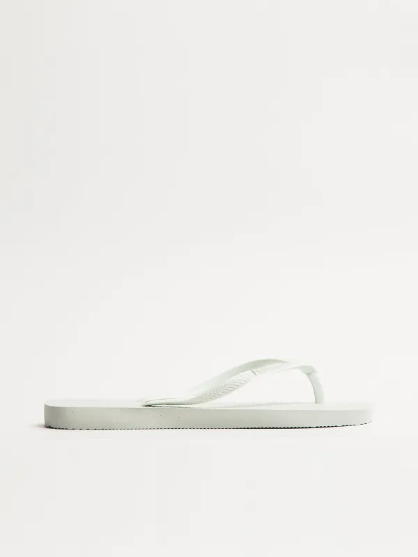 WOMENS HAVAIANAS SLIM SQUARE - WHITE sold by Blackwell