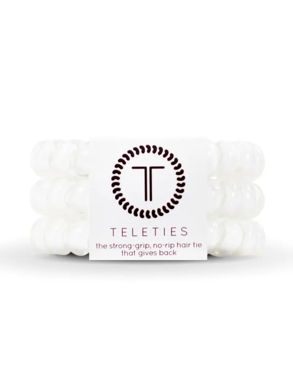 TELETIES HAIR TIE LARGE - COCONUT WHITE - CLEARANCE sold by Blackwell