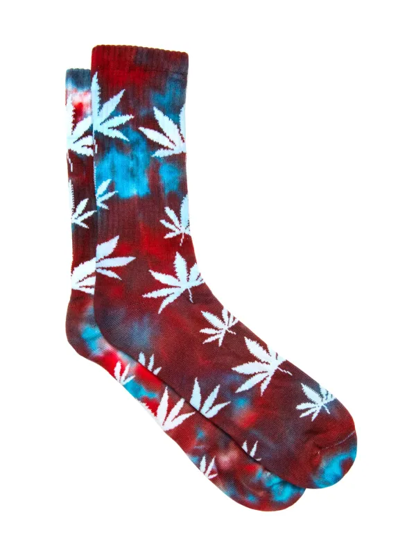 WEED TYE DYE SOCKS - BLUE/RED sold by Blackwell