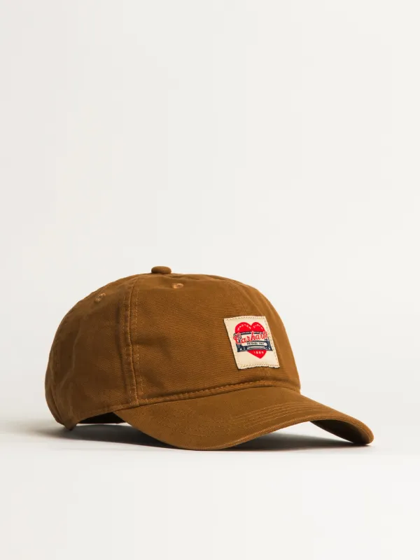 CARHARTT HEART PATCH CANVAS BALLCAP - BROWN sold by Blackwell
