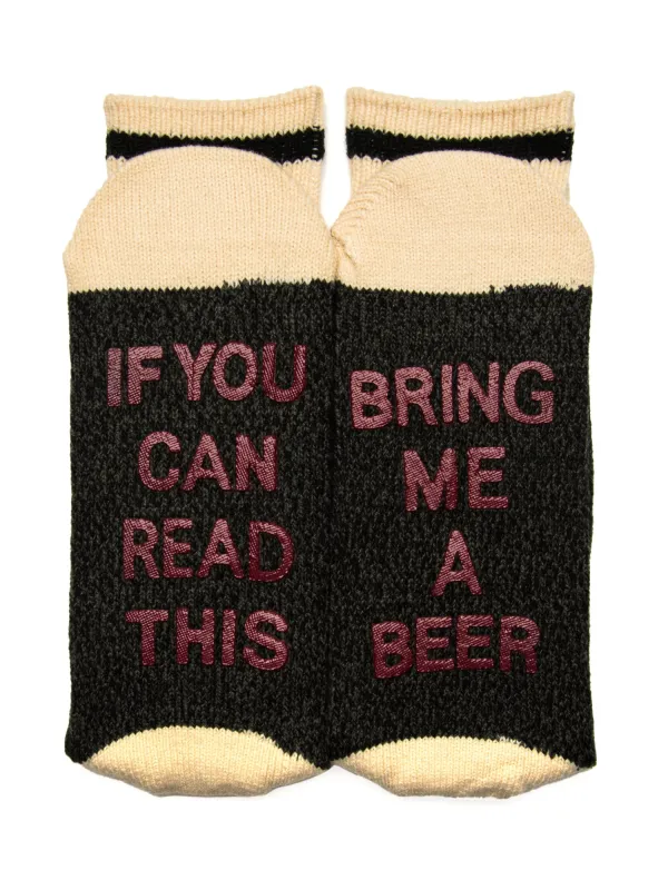 BRING ME A BEER SOCKS - BLACK sold by Blackwell