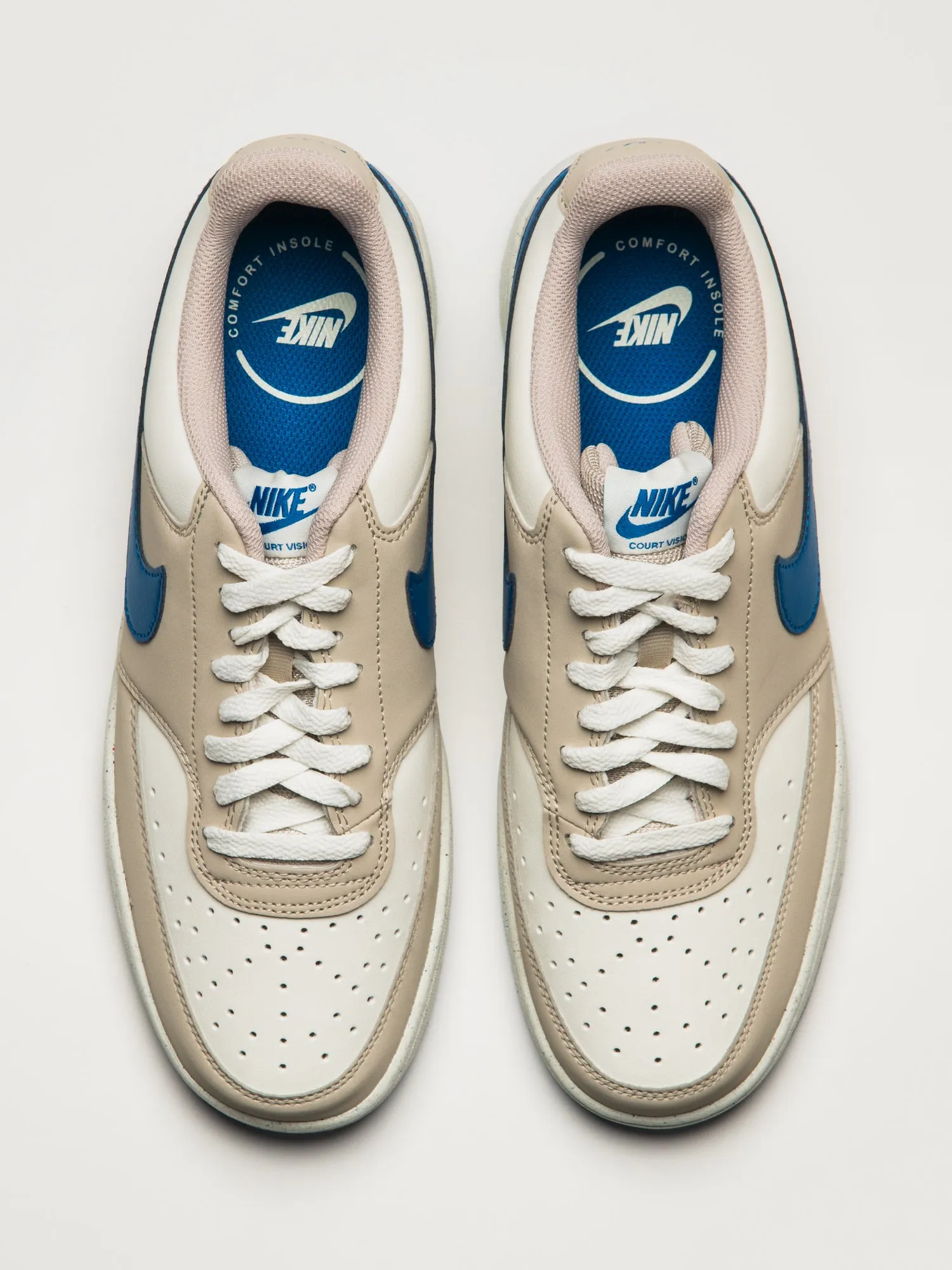 MENS NIKE COURT VISION LOW SNEAKER - WHITE/BLUE sold by Blackwell product image thumbnail 4