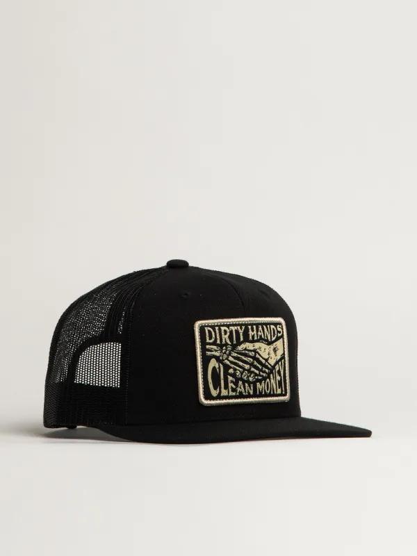 TROLL CO. HAGGLER BOX PATCH FLAT BRIM TRUCKER made by Blackwell