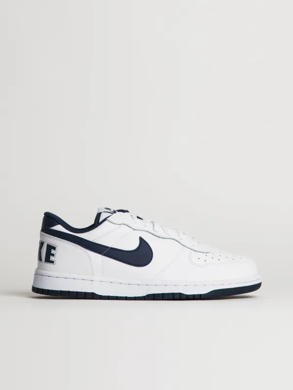 MENS NIKE BIG NIKE LOW SNEAKER - WHITE/NAVY made by Nike