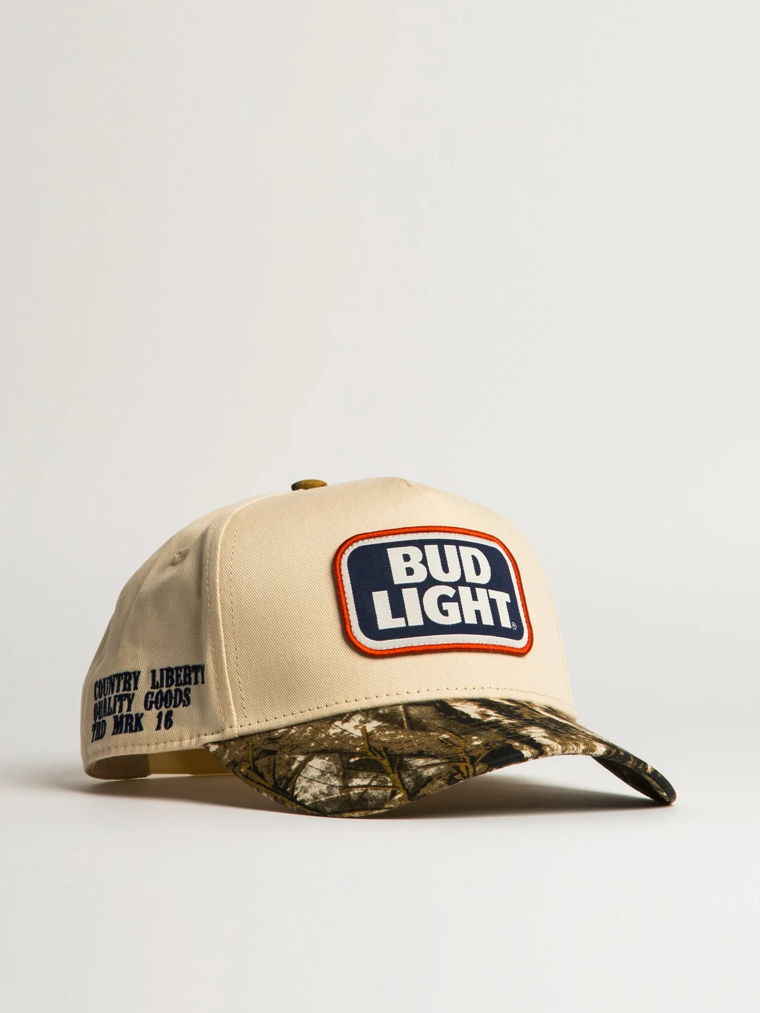 COUNTRY LIBERTY CAMO BUDLIGHT HAT sold by Blackwell