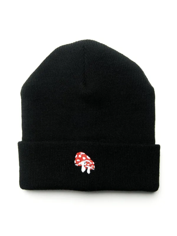 KOLBY BLACK EMBROIDERED BEANIE sold by Blackwell