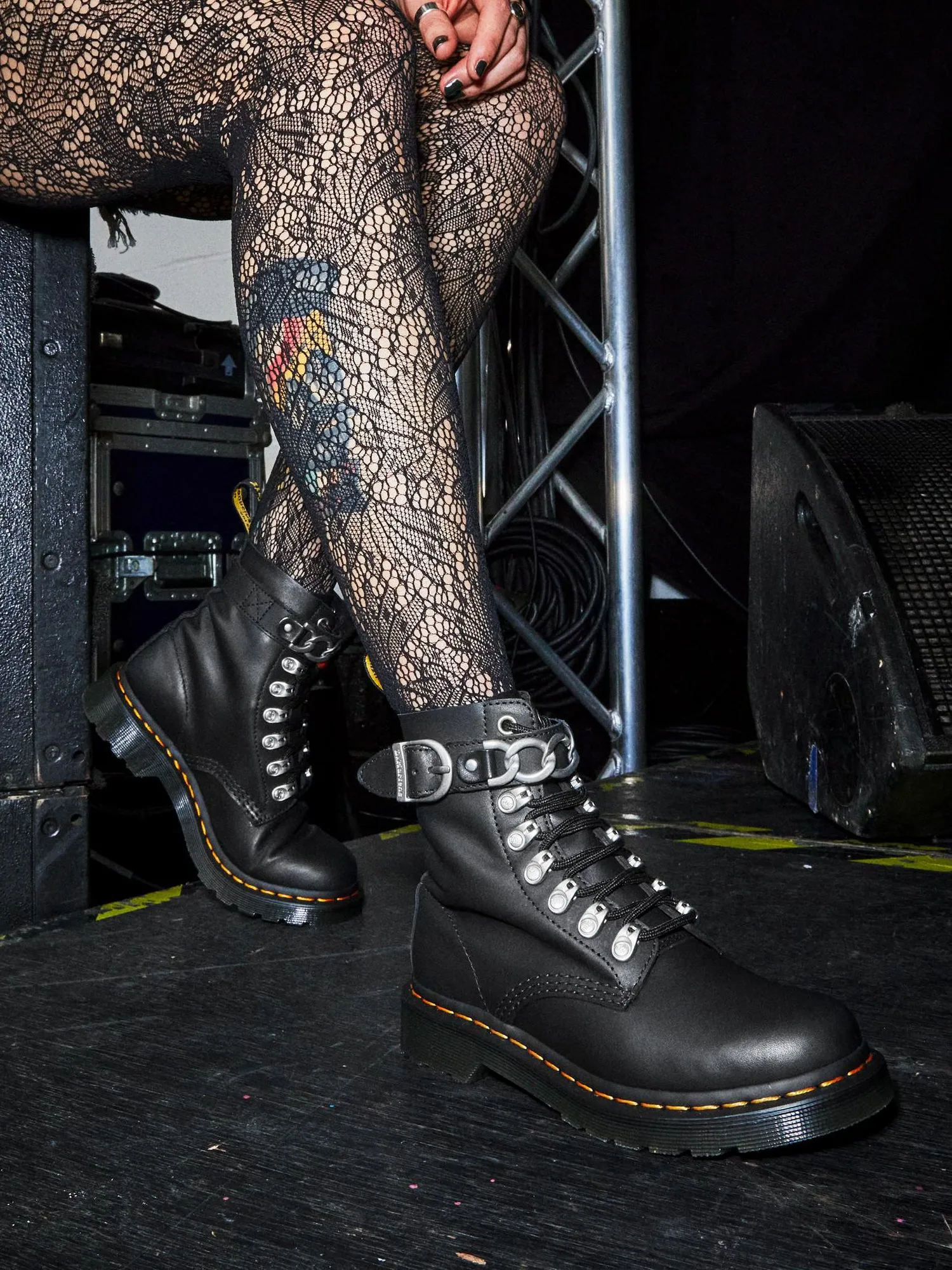 WOMENS DR MARTENS 1460 PASCAL CHAIN LACE UP BOOTS sold by Blackwell product image thumbnail 3