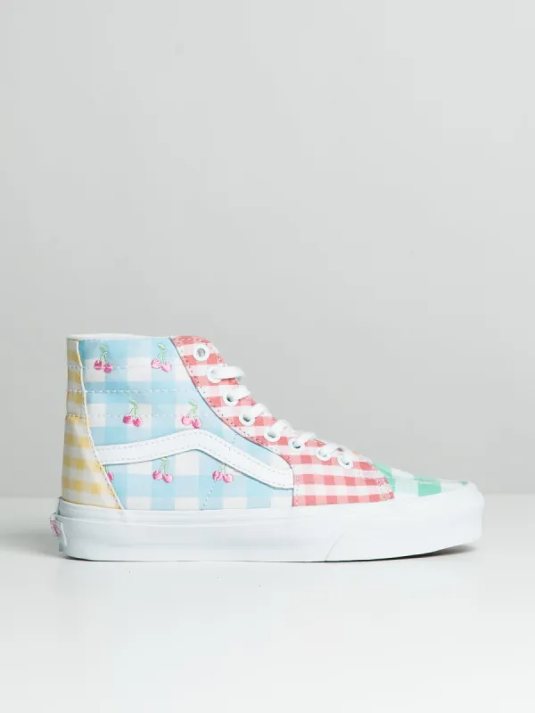 WOMENS VANS SK8 HI TAPERED GINGHAM BLOCK SNEAKER sold by Blackwell