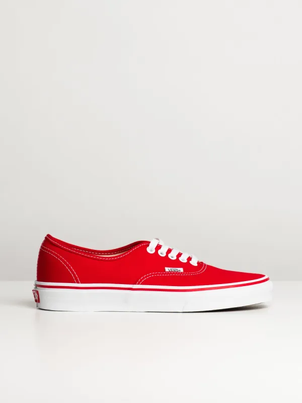 MENS VANS AUTHENTIC RED CANVAS SHOES - CLEARANCE sold by Blackwell
