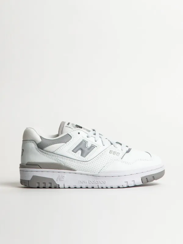 WOMENS NEW BALANCE THE 550 SNEAKER - WHITE/RAINCLOUD sold by Blackwell