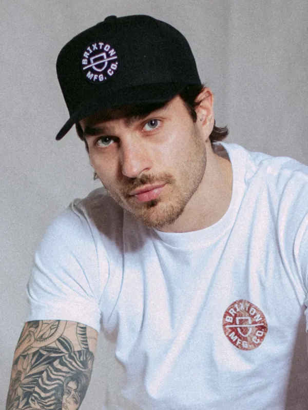 BRIXTON CREST C MP BLACK SNAPBACK sold by Blackwell
