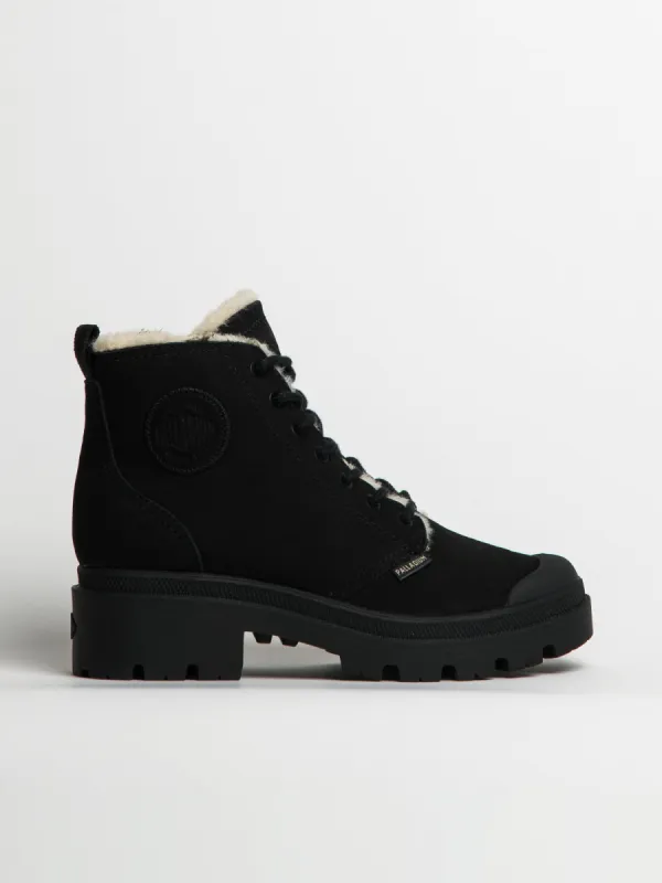 WOMENS PALLADIUM PALLABASE WOOL-LINED NUBUCK ZIP sold by Blackwell