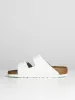 WOMENS BIRKENSTOCK ARIZONA SOFT FOOTBED LEATHER REG SANDALS - WHITE sold by Blackwell