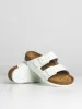 WOMENS BIRKENSTOCK ARIZONA SOFT FOOTBED LEATHER REG SANDALS - WHITE sold by Blackwell