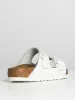 WOMENS BIRKENSTOCK ARIZONA SOFT FOOTBED LEATHER REG SANDALS - WHITE sold by Blackwell
