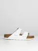 WOMENS BIRKENSTOCK ARIZONA SOFT FOOTBED LEATHER REG SANDALS - WHITE sold by Blackwell