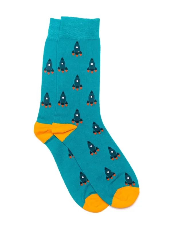 SCOUT & TRAIL TO THE MOON ROCKET SOCKS - CLEARANCE sold by Blackwell