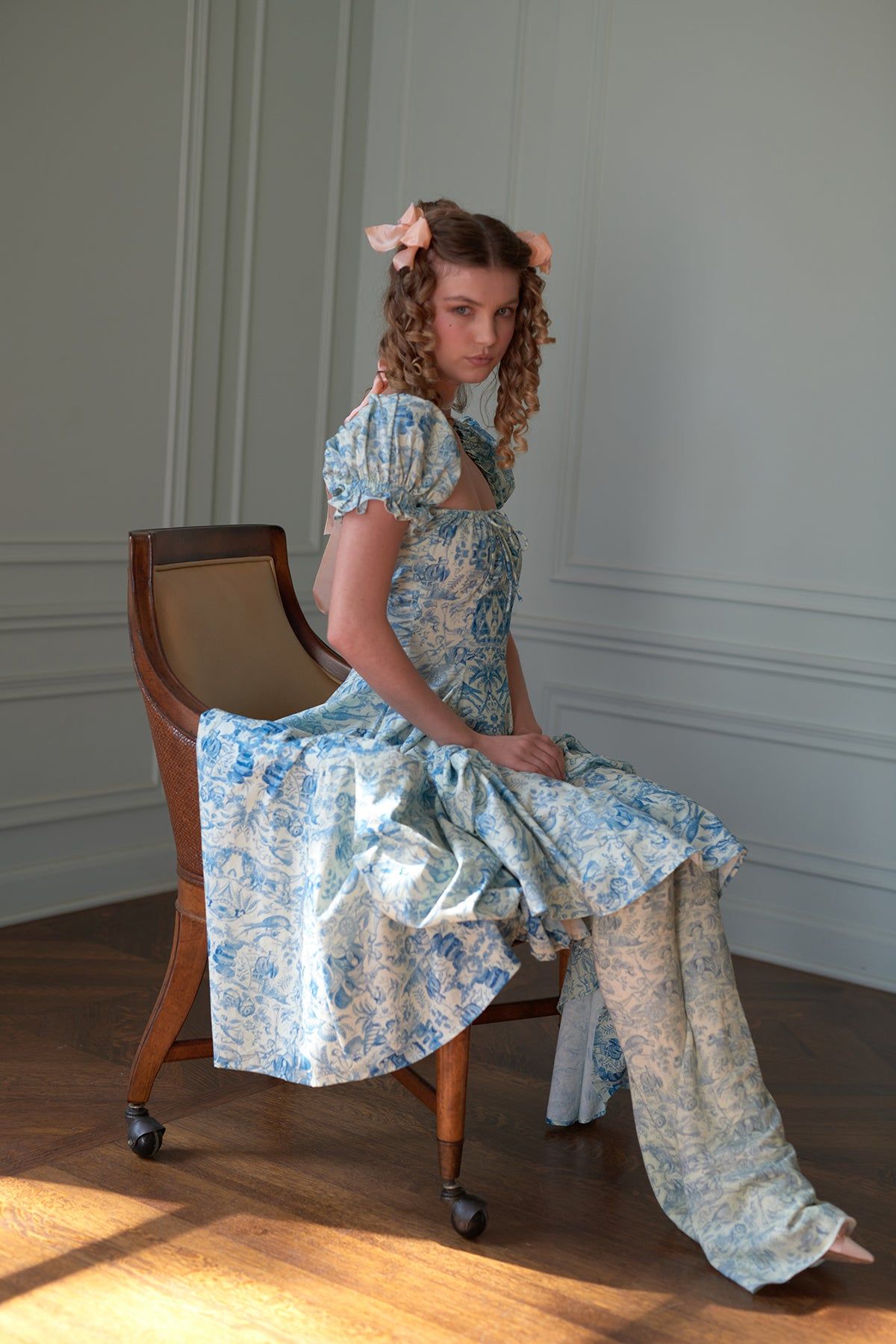 The Porcelain Garden Party Dress sold by Selkie product image thumbnail 7