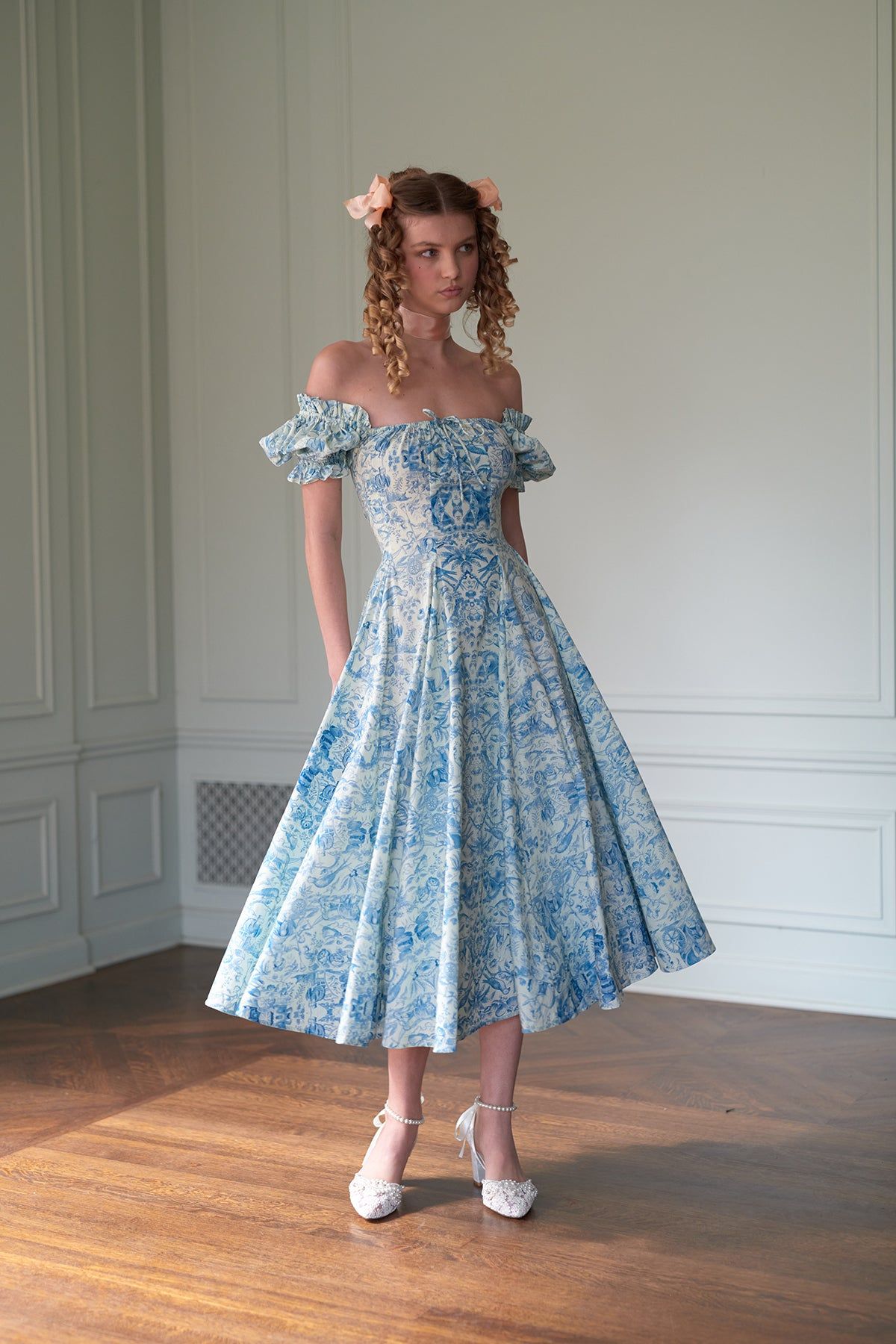 The Porcelain Garden Party Dress sold by Selkie