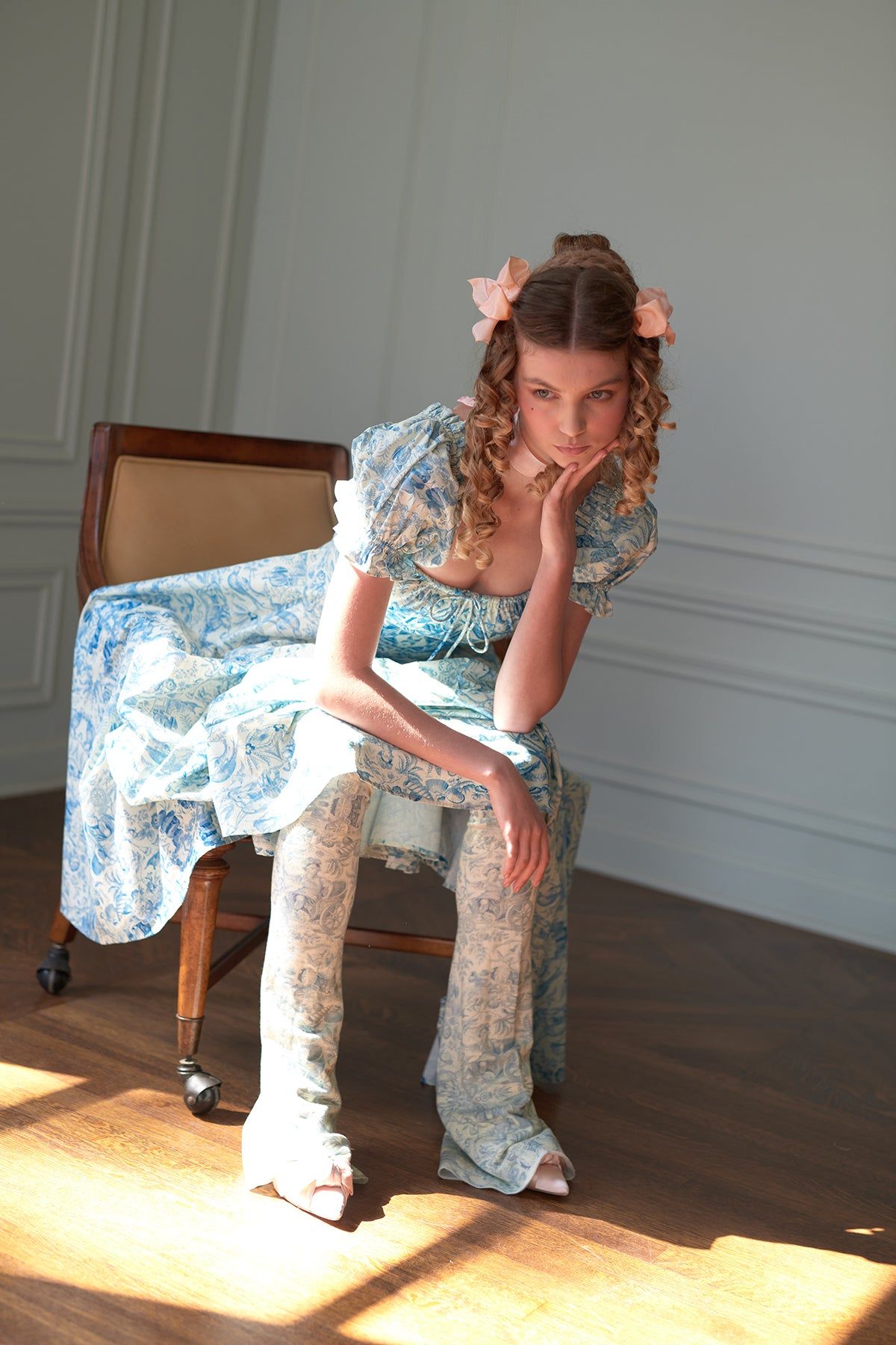 The Porcelain Garden Party Dress sold by Selkie product image thumbnail 8