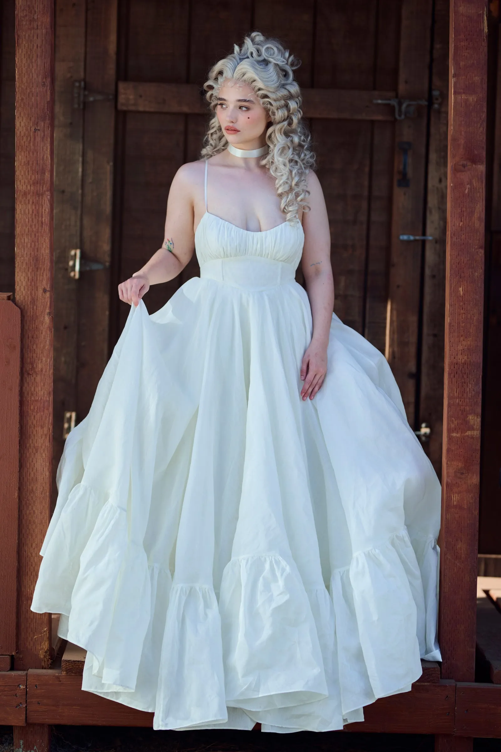 The Ivory Organdy Destination Gown sold by Selkie product image thumbnail 4