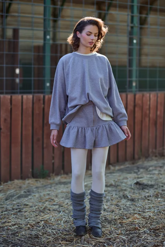 The Heather Grey Raglan sold by Selkie