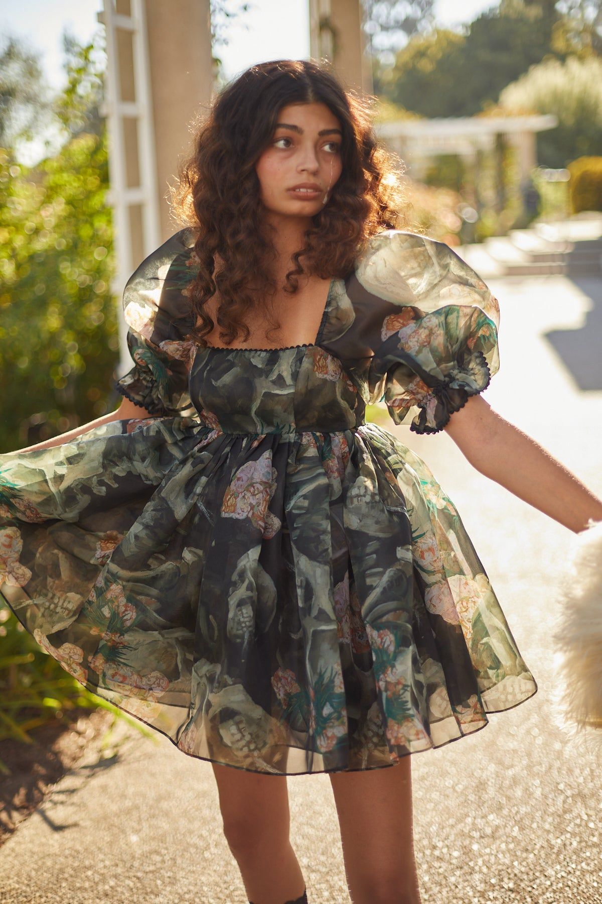 The Skull of a Skeleton Puff Dress sold by Selkie