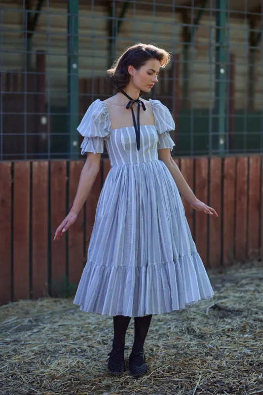 The Lake Stripe Market Dress sold by Selkie