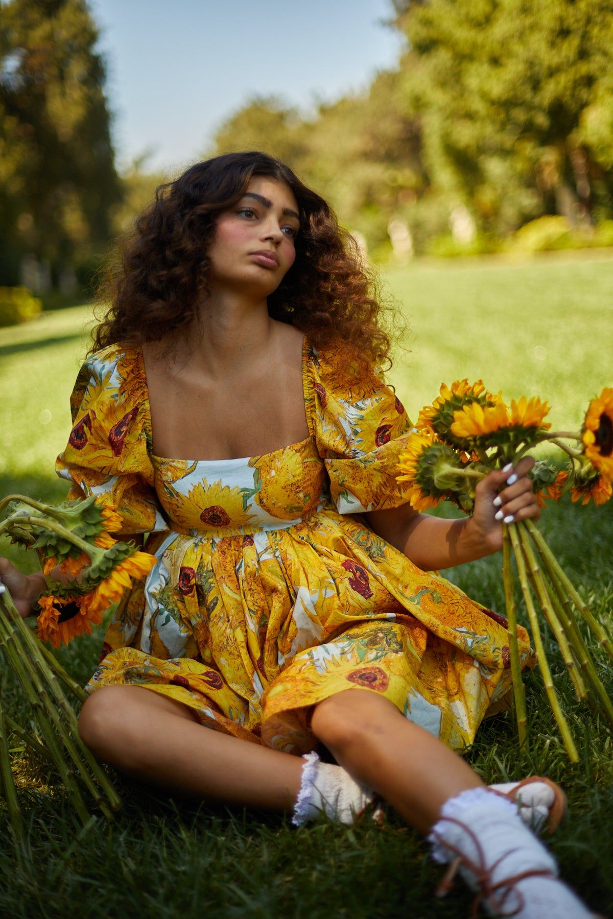 Sunflowers Cottage Puff Dress | Parallel