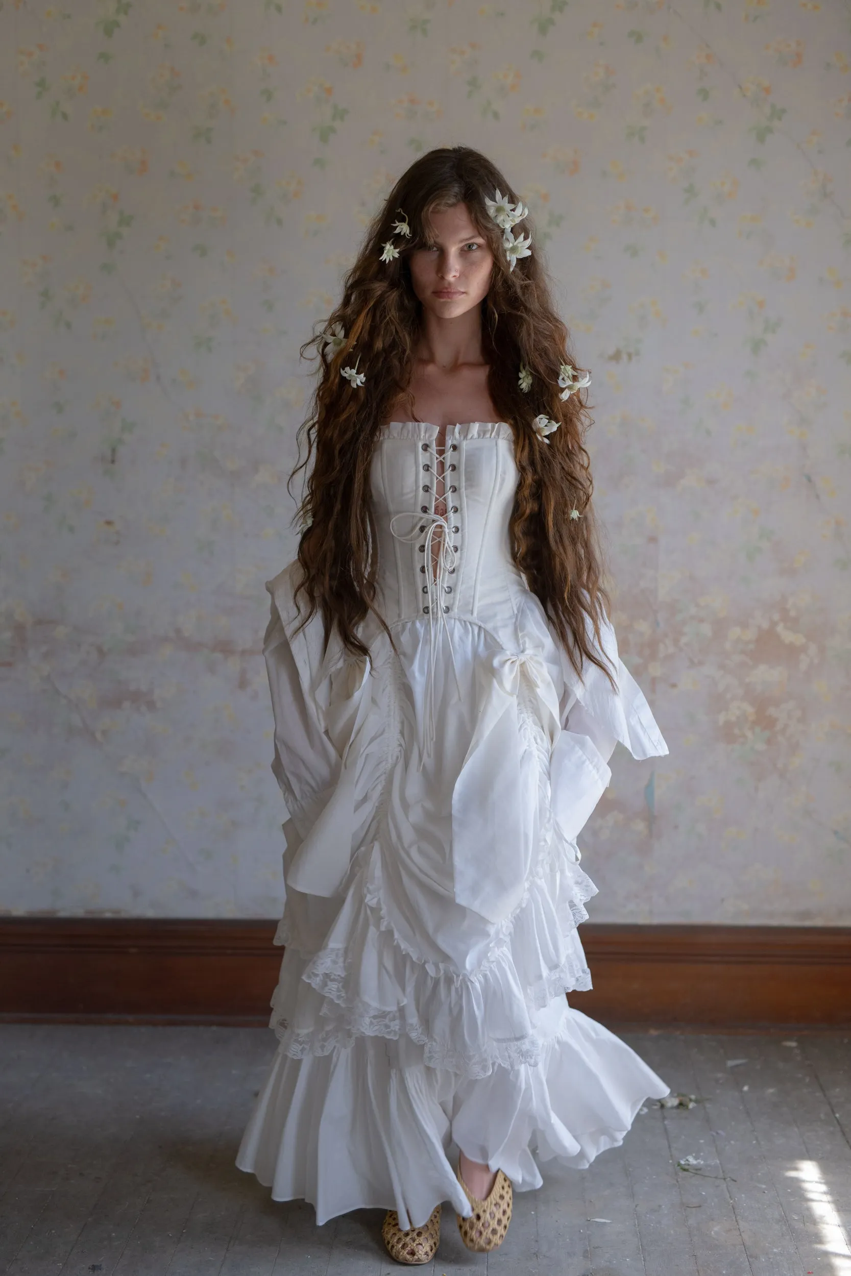 The Ivory A La Mode Corset sold by Selkie product image thumbnail 4