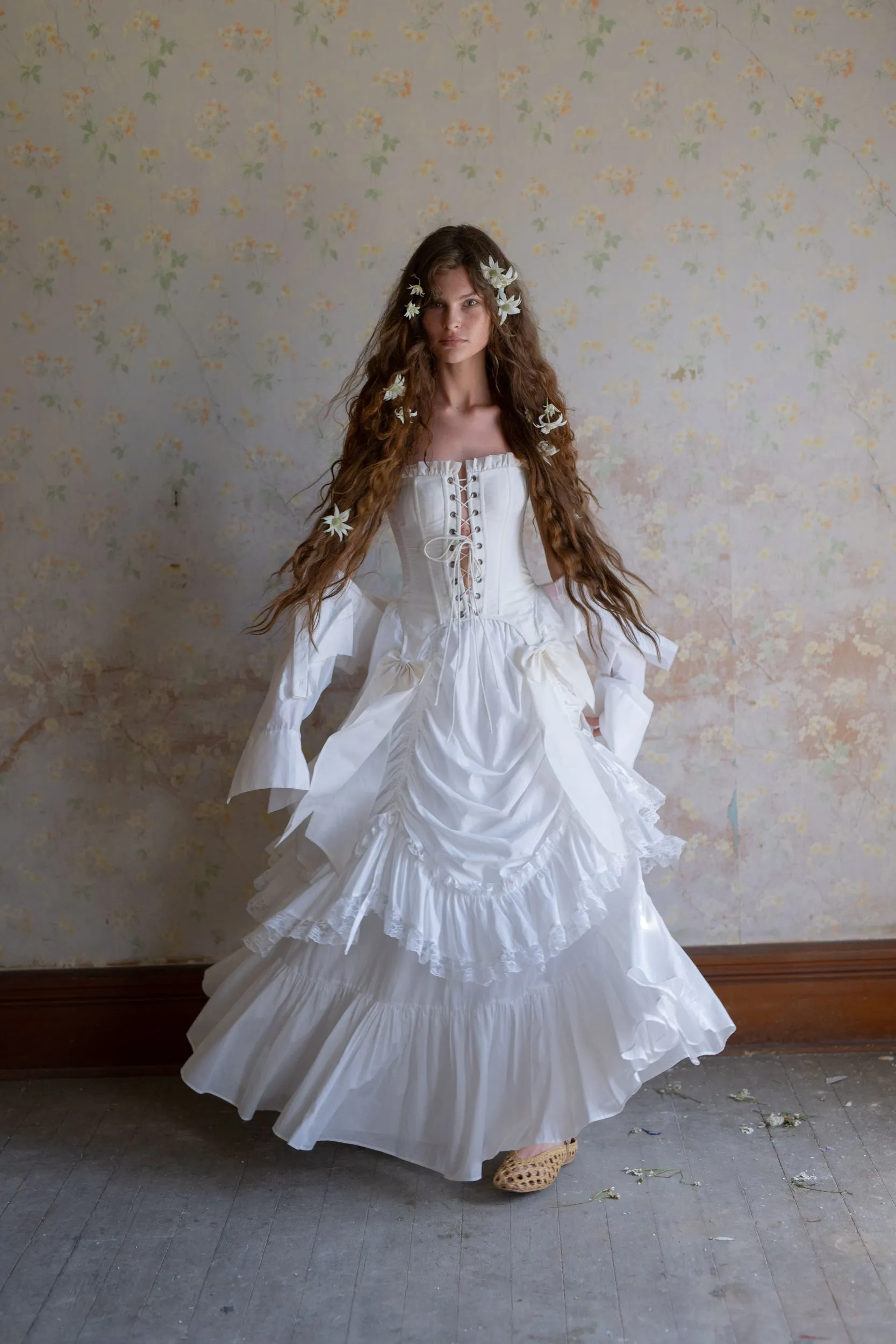 The Ivory A La Mode Corset sold by Selkie product image thumbnail 5