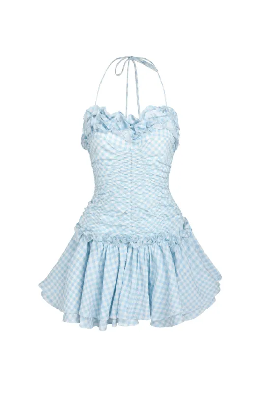 The Blue Gingham Cherry On Top Set sold by Selkie