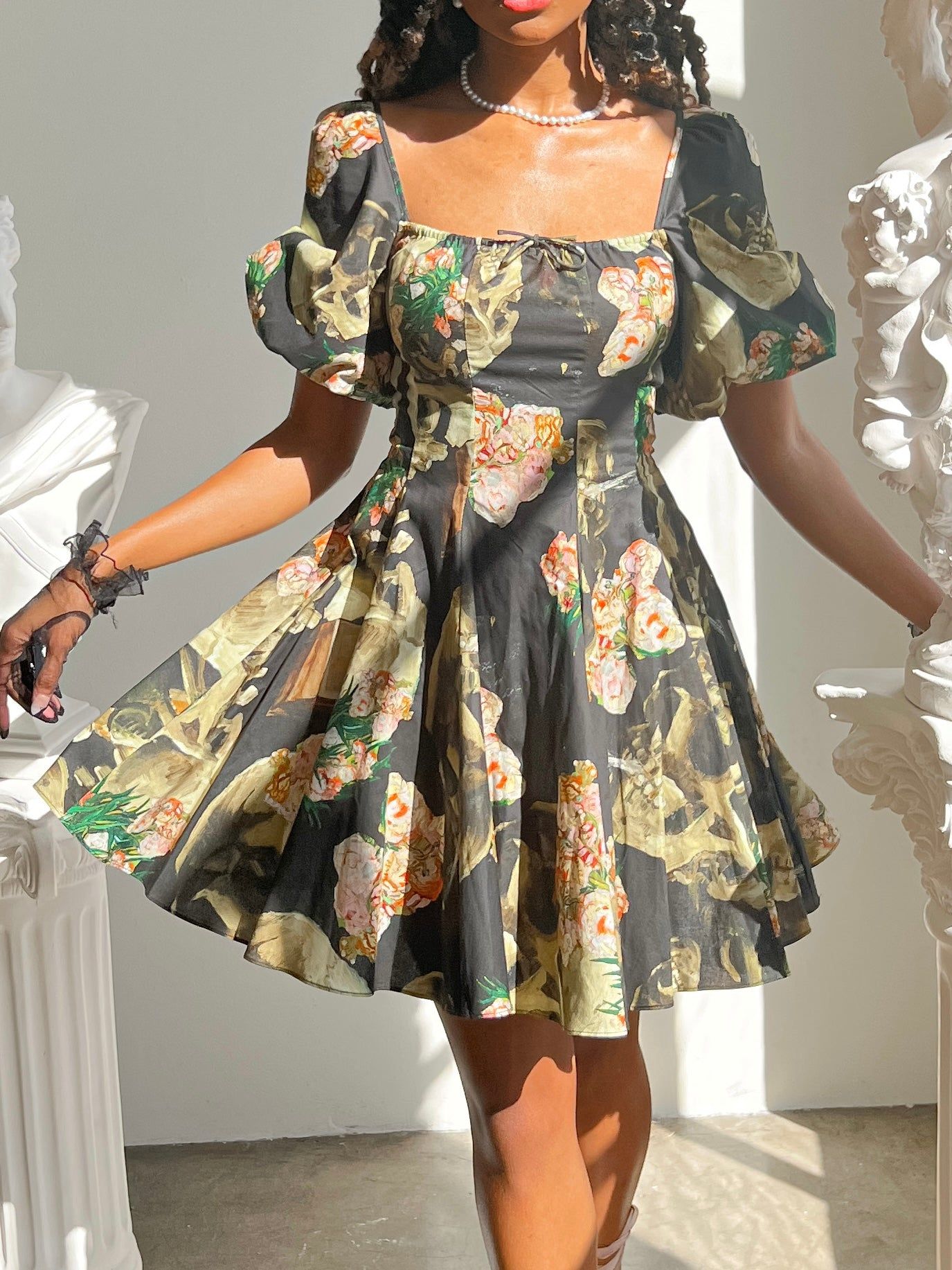 The Skull of a Skeleton Mini Day Dress sold by Selkie product image thumbnail 3