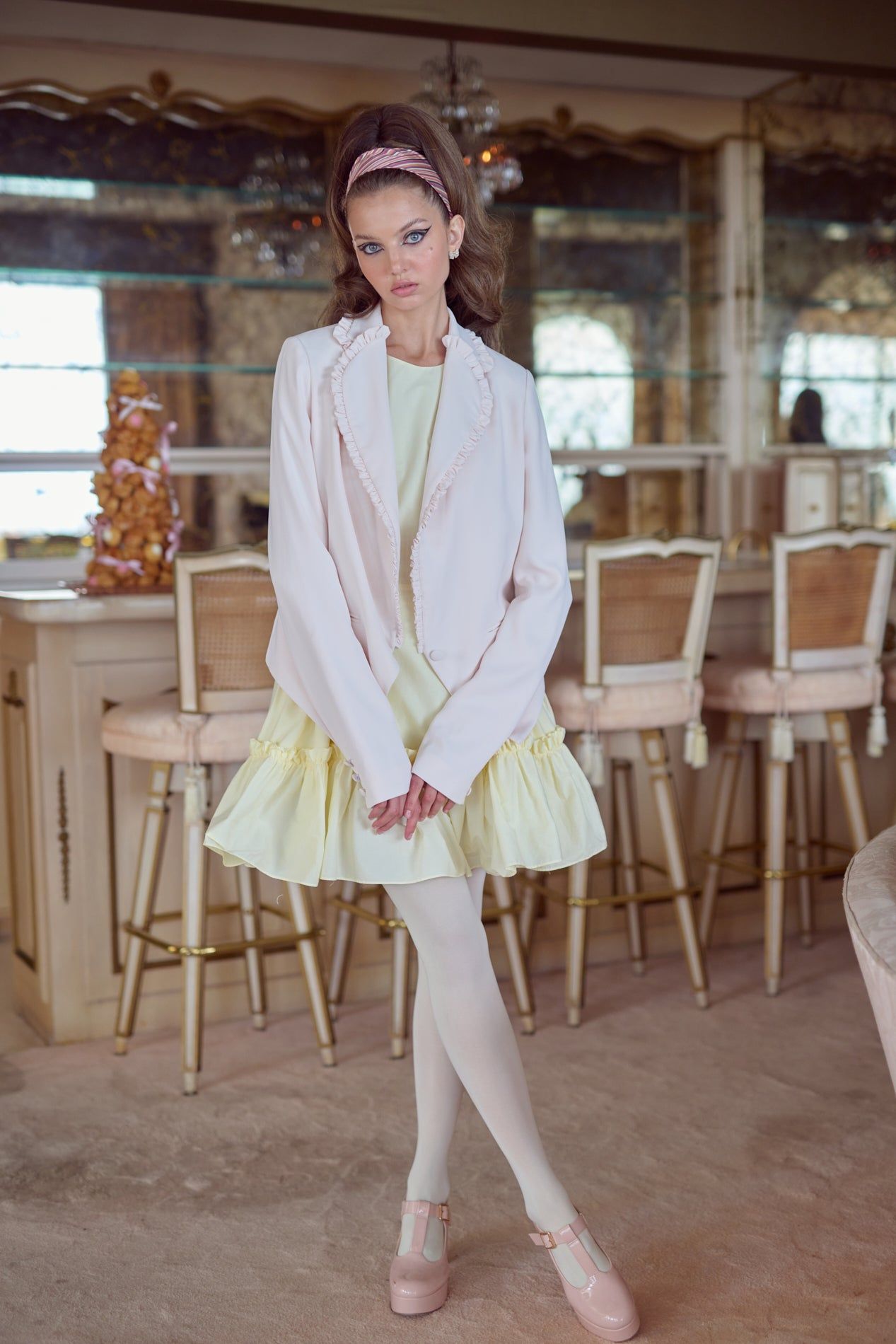 The Dole Whip Bebe Pinafore Dress sold by Selkie product image thumbnail 5