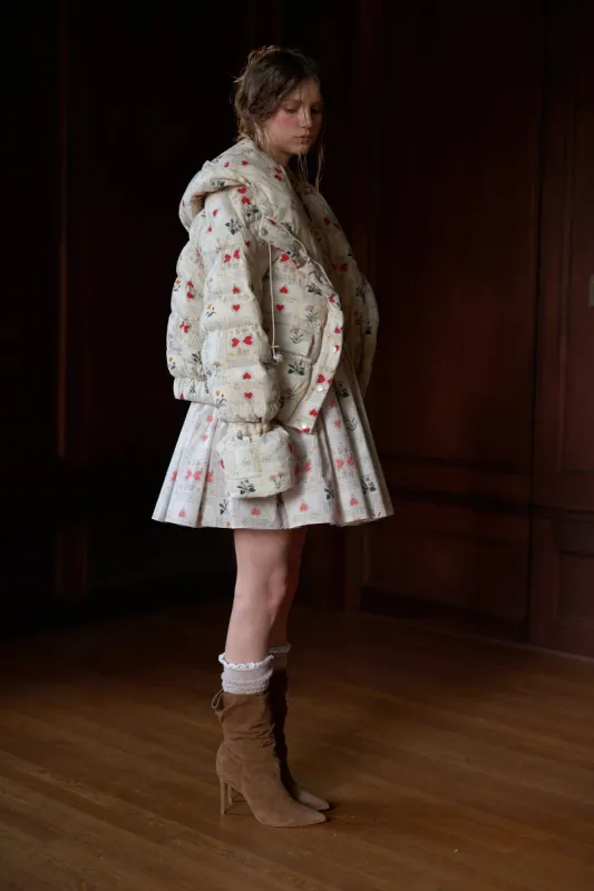 The Love Letter Hooded Puffer made by Selkie