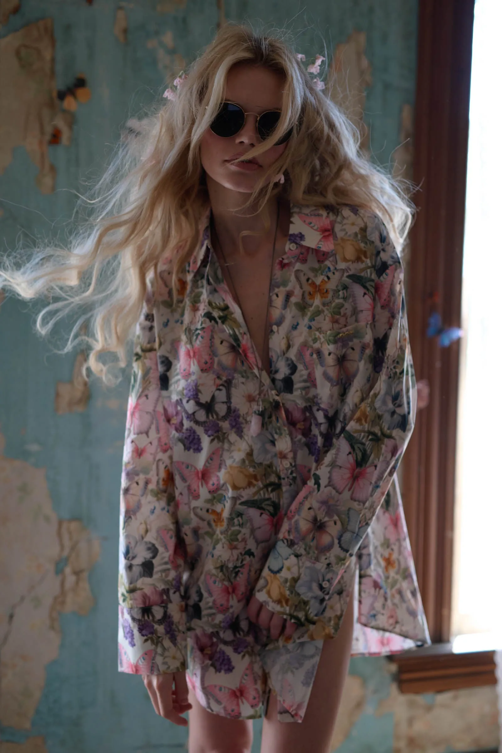 The Butterfly Botanics Big Blouse sold by Selkie product image thumbnail 5