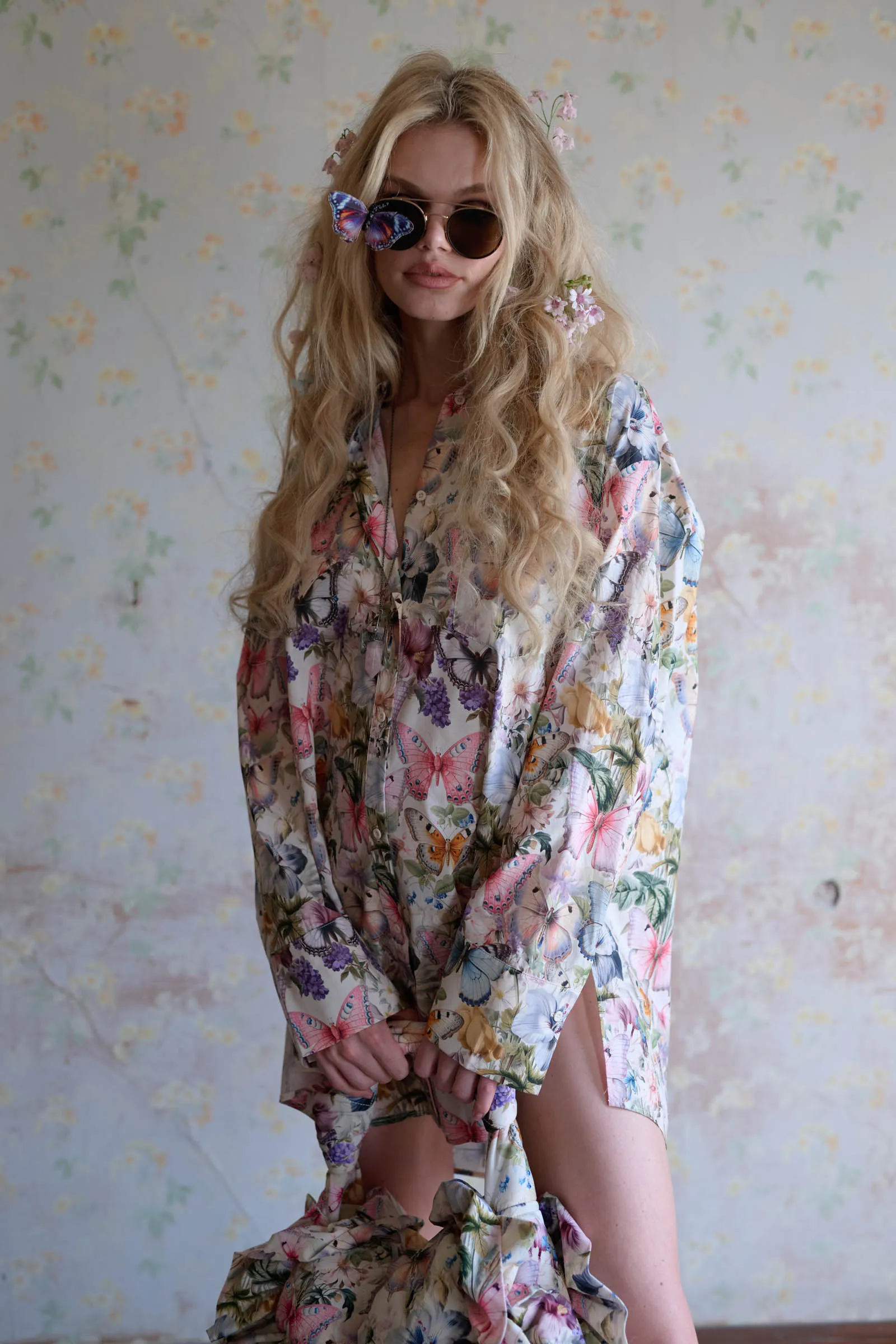 The Butterfly Botanics Big Blouse sold by Selkie