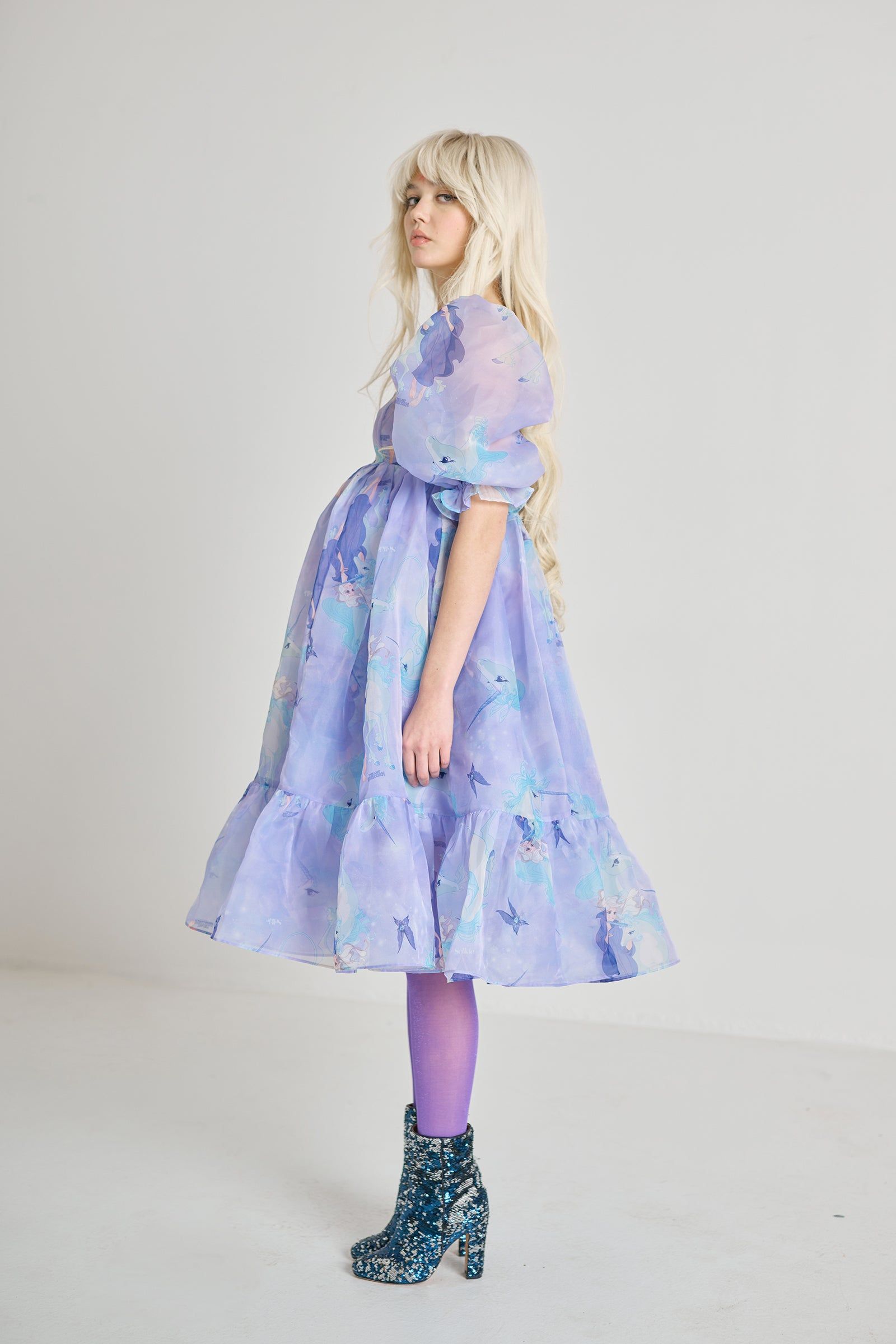 The Last Unicorn Amalthea French Puff Dress sold by Selkie product image thumbnail 3