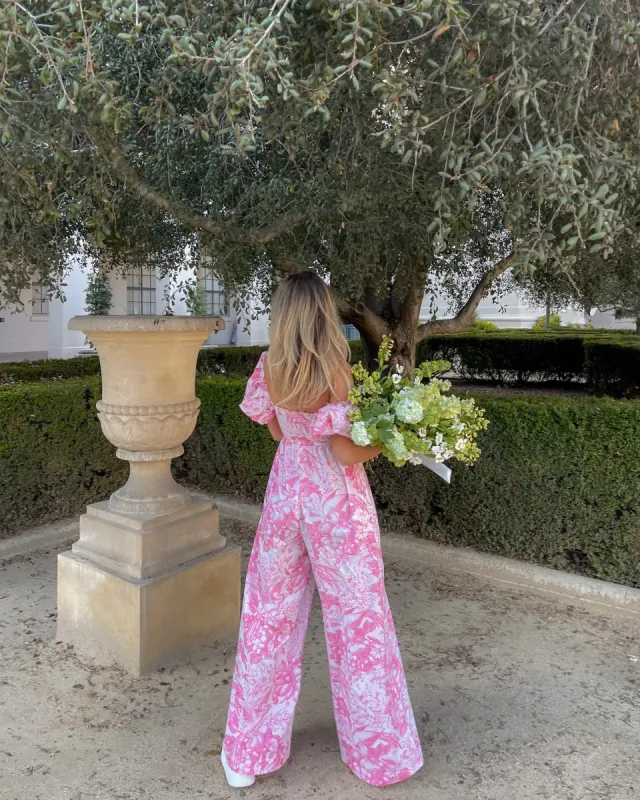 The Babydoll Toile Hamptons Jumpsuit sold by Selkie