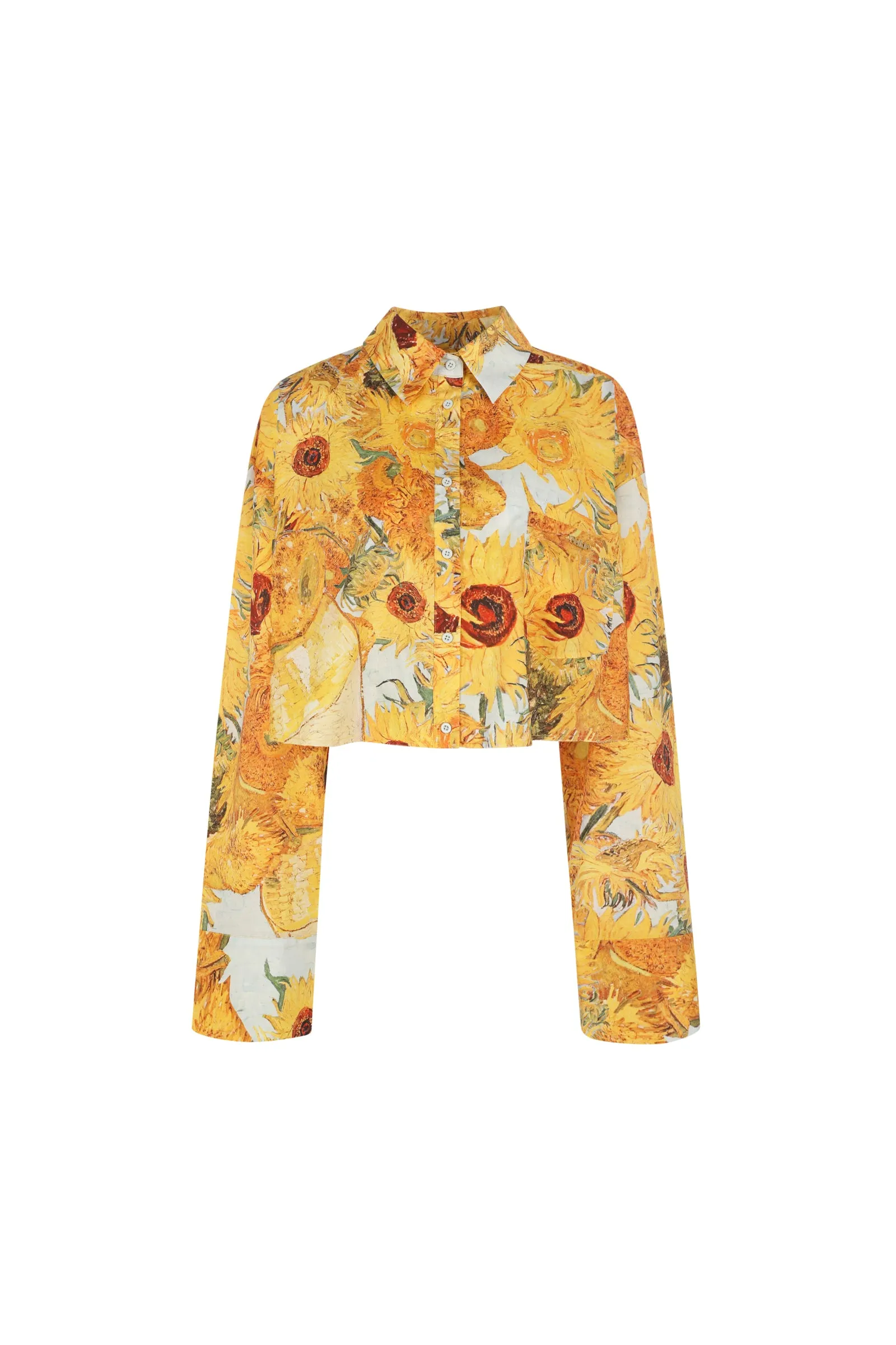Sunflowers Cropped Blouse sold by Selkie product image thumbnail 2