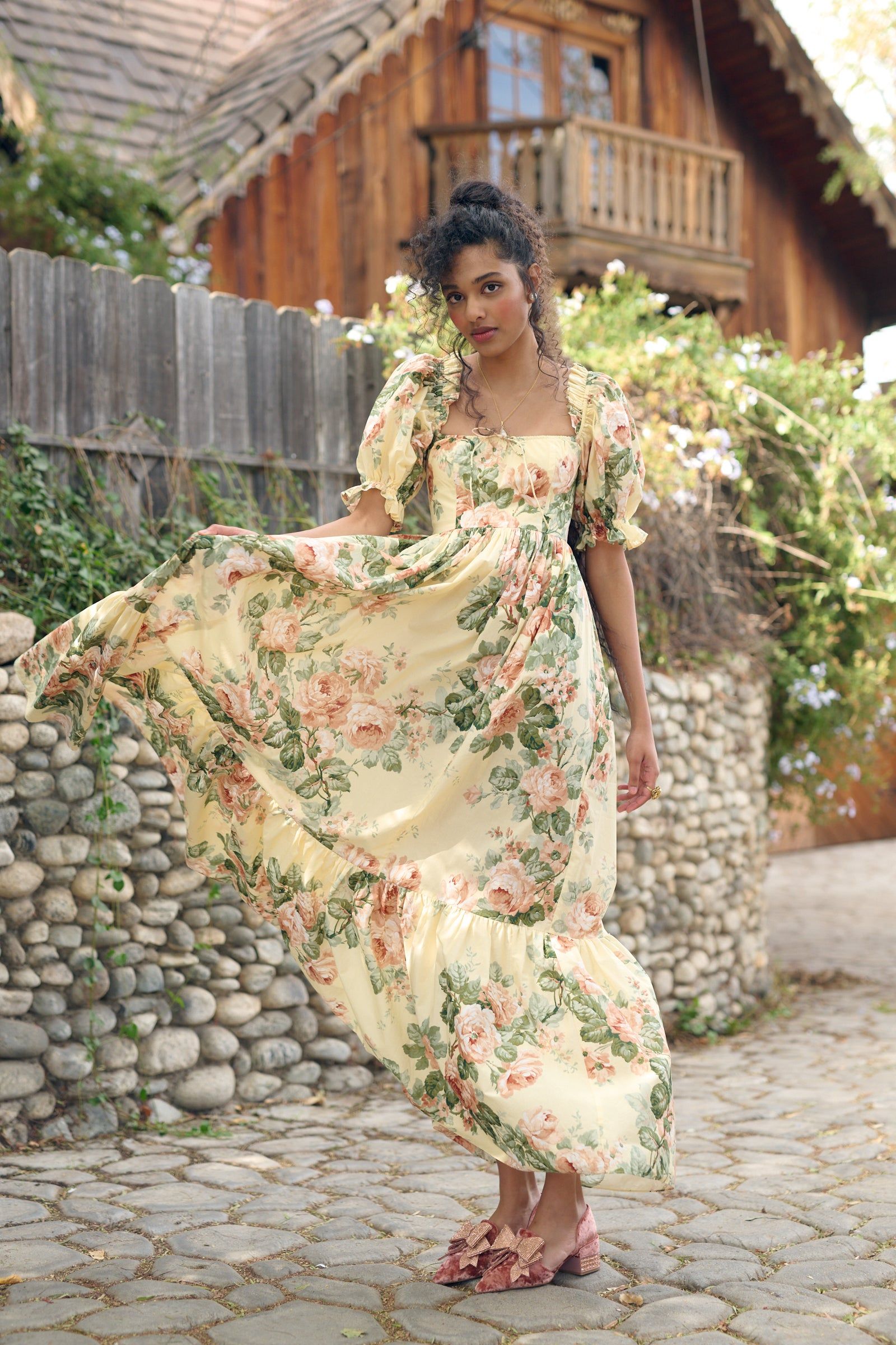 The Butter Rose Terrace Gown sold by Selkie product image thumbnail 19