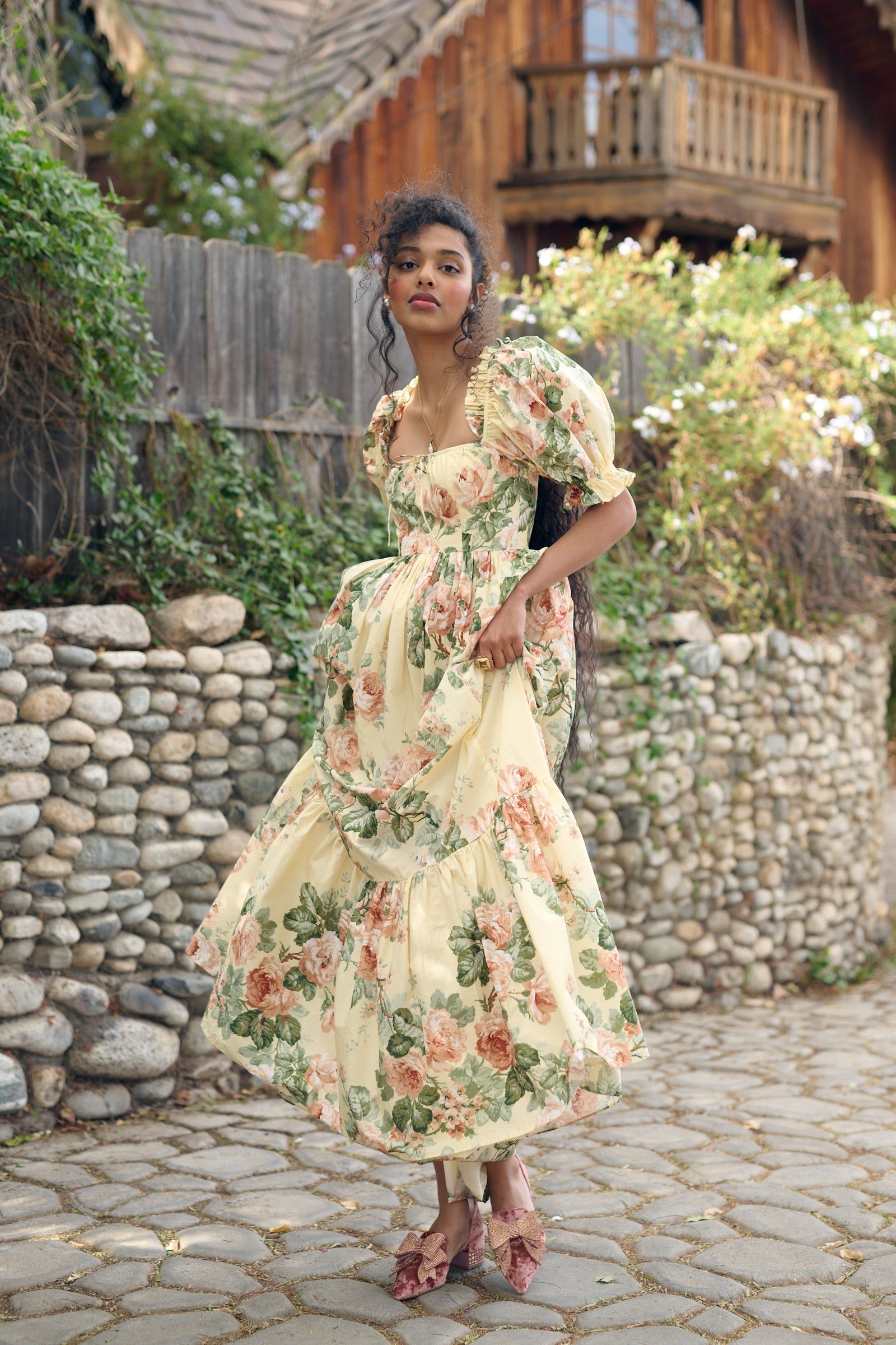 The Butter Rose Terrace Gown sold by Selkie product image thumbnail 17