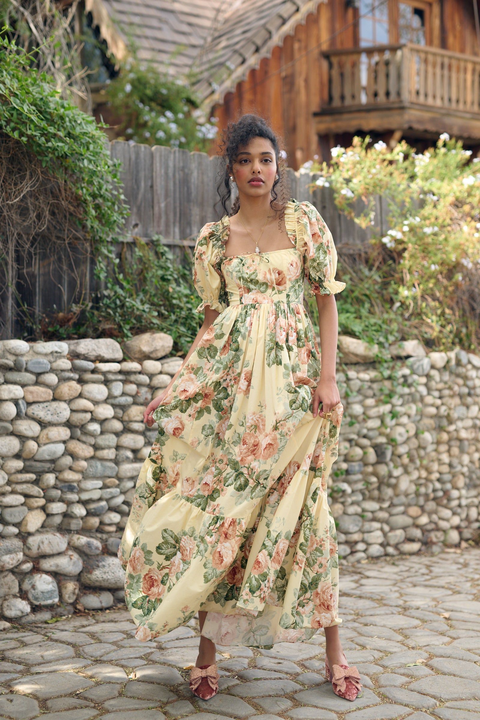 The Butter Rose Terrace Gown sold by Selkie product image thumbnail 4