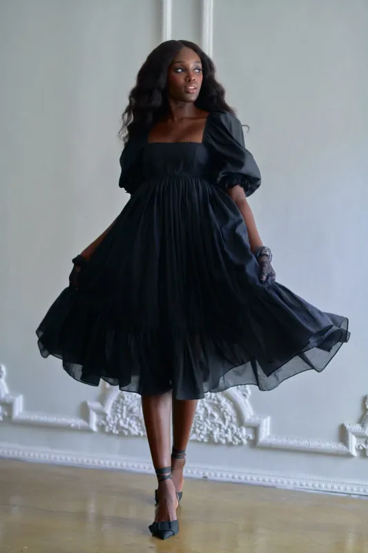 The Caviar Organdy French Puff Dress sold by Selkie