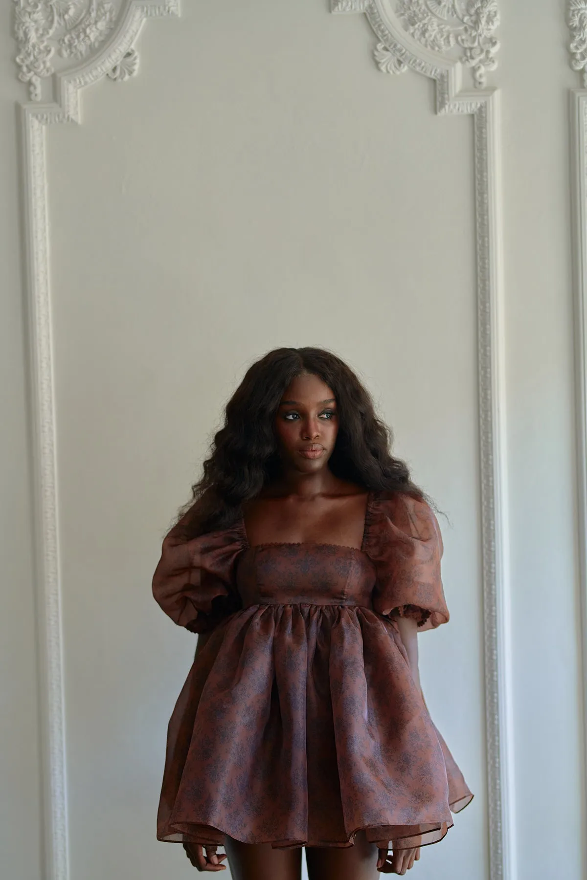 The Chocolate Lace Puff Dress sold by Selkie product image thumbnail 5