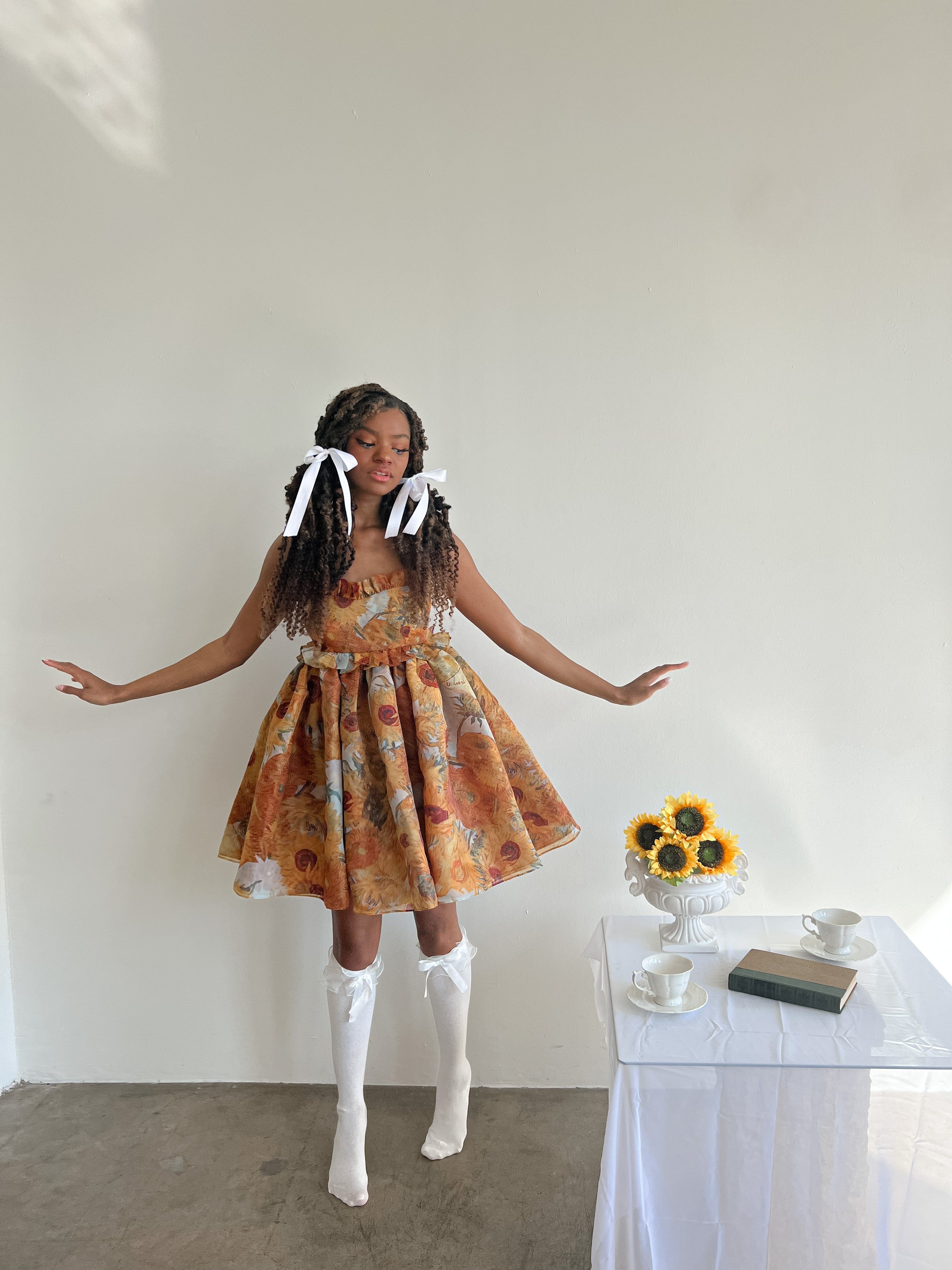 The Sunflowers Rosebud Dress sold by Selkie product image thumbnail 4